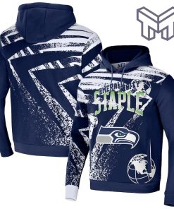Seattle Seahawks NFL All Over Print Pullover Unisex 3D Hoodie 3D T-Shirt Zip 3D Hoodie - Navy