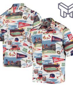 St. Louis Cardinals Hawaiian shirt, MLB Hawaiian shirt, Hawaiian shirt and short set Hawaiian shirt and short - White.