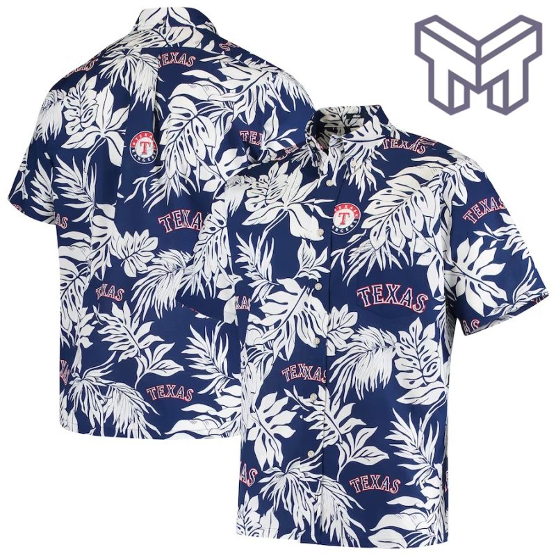 MLB Texas Rangers Hawaiian Shirt Aloha Tropical Floral Summer