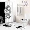 Versace Fashion Logo Limited Luxury Brand Bathroom Set Home Decor 05 Shower Curtain And Rug Toilet Seat Lid Covers Bathroom Set
