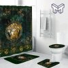 Versace Medusa Fashion Luxury Brand Premium Bathroom Set Home Decor Shower Curtain And Rug Toilet Seat Lid Covers Bathroom Set