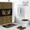 Versace Medusa Pattern Fashion Luxury Brand Premium Bathroom Set Home Decor Shower Curtain And Rug Toilet Seat Lid Covers Bathroom Set