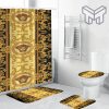 Versace Royal All Signature Details Bathroom Set Shower Curtain Set Shower Curtain And Rug Toilet Seat Lid Covers Bathroom Set