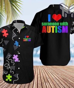 Autism Awareness Aloha Hawaiian Shirt, Autistic Pride Aloha Shirt, Autism Mom Hawaii Shirt,Hawaiian Shirt And Shorts