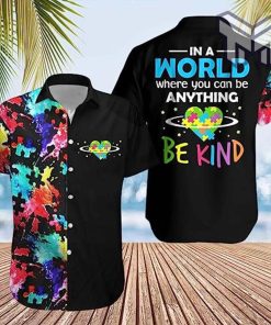 Autism Awareness Hawaii Shirt, You'll Never Walk Alone Hawaii Shirt, Autism Ribbon Aloha Shirt, Hawaiian Shirt And Shorts