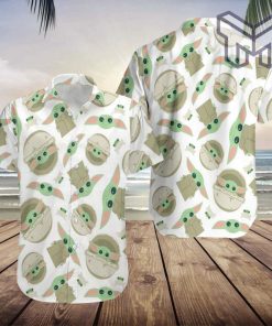 Baby Yoda Shirt, Baby Yoda Hawaiian Shirt, Star Wars Button Shirt, Hawaiian Shirt And Shorts