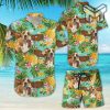 Basset Hound Hawaiian Shirt - Tropical Pineapple Dog Printed Hawaiian Shirt And Shorts