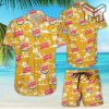 Burgerking Tropical Flower Aloha Hawaiian Shirts and short