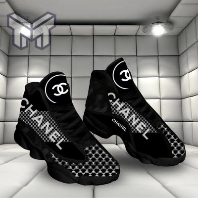 Chanel Black Air Jordan 13 Sneakers Shoes