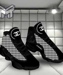 Chanel Black White Air Jordan 13 Sneakers Shoes