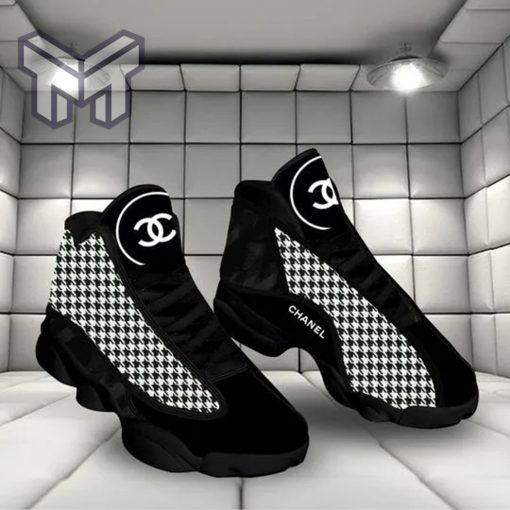 Chanel Black White Air Jordan 13 Sneakers Shoes