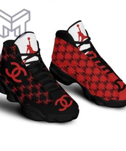 Chanel Red Black Air Jordan 13 Sneakers Shoes