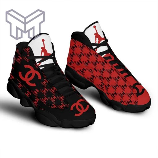 Chanel Red Black Air Jordan 13 Sneakers Shoes