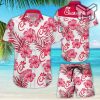 Chick Fill A Tropical Flower Aloha Hawaiian Shirts and short, Summer Hawaiian Beach day 3D Hawaiian Shirt