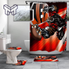 Cincinnati Bengals Bathroom Set With Shower Curtain Shower Curtain And Rug Toilet Seat Lid Covers Bathroom Set