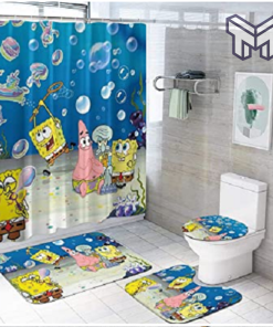 Funny Spongebob Bathroom Sets, Shower Curtain Sets.