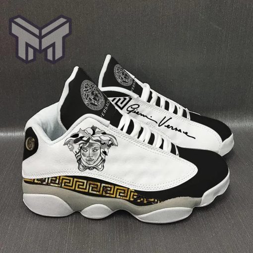 Gianni Versace Black White Air Jordan 13 Sneakers Shoes