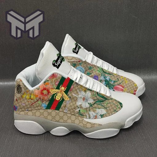 Gucci Supreme Bee Flower Air Jordan 13 Sneakers Shoes