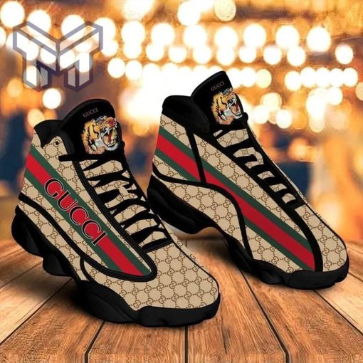 Gucci Tiger Brown Red Air Jordan 13 sneakers shoes