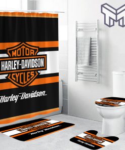 Harley Davidson Bathroom Set With Shower Curtain Shower Curtain And Rug Toilet Seat Lid Covers Bathroom Set Type 21