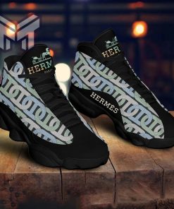 Hermes Paris Black Air Jordan 13 Sneakers Shoes