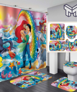 Little Mermaid Funny Cartoon Movies Bathroom Sets, Shower Curtain Sets.