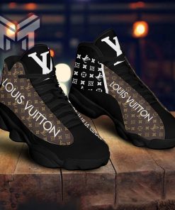 Louis Vuitton Black Brown Air Jordan 13 Sneakers Shoes