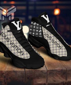 Louis Vuitton Black Monogram Air Jordan 13 Sneakers Shoes