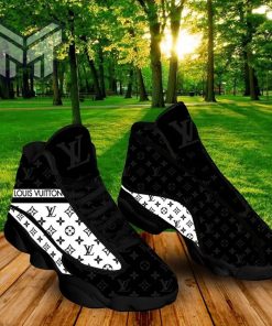 Louis Vuitton Black White Air Jordan 13 Sneakers Shoes