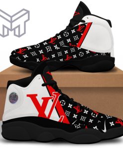 Louis Vuitton Black White LV Air Jordan 13 Sneakers Shoes