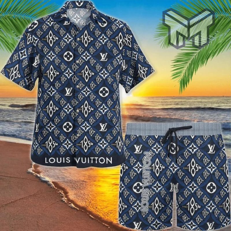 Louis Vuitton Mickey Mouse Blue Hawaiian Shirt, Short - LIMITED
