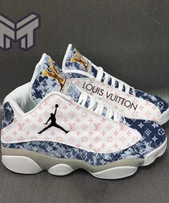 Louis Vuitton Blue White LV Air Jordan 13 Sneakers Shoes