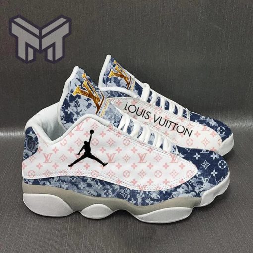 Louis Vuitton Blue White LV Air Jordan 13 Sneakers Shoes