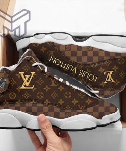 Louis Vuitton Brown Air Jordan 13 Sneakers Shoes