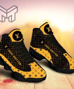 Louis Vuitton Brown Yellow Air Jordan 13 Sneakers Shoes