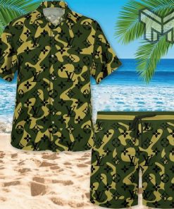 Louis Vuitton Camouflage Luxury Brand Fashion Hawaii Set Hawaiian Shirt And Shorts