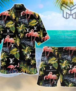 Louis Vuitton Flamingo Hawaii Set Luxury Brand Fashion Hawaiian Shirt And Shorts