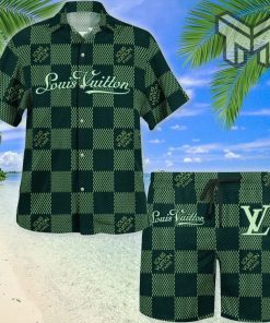 Louis Vuitton Green Luxury Brand Fashion Hawaii Set For Men