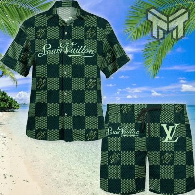 Louis Vuitton Green Luxury Brand Fashion Hawaii Set For Men