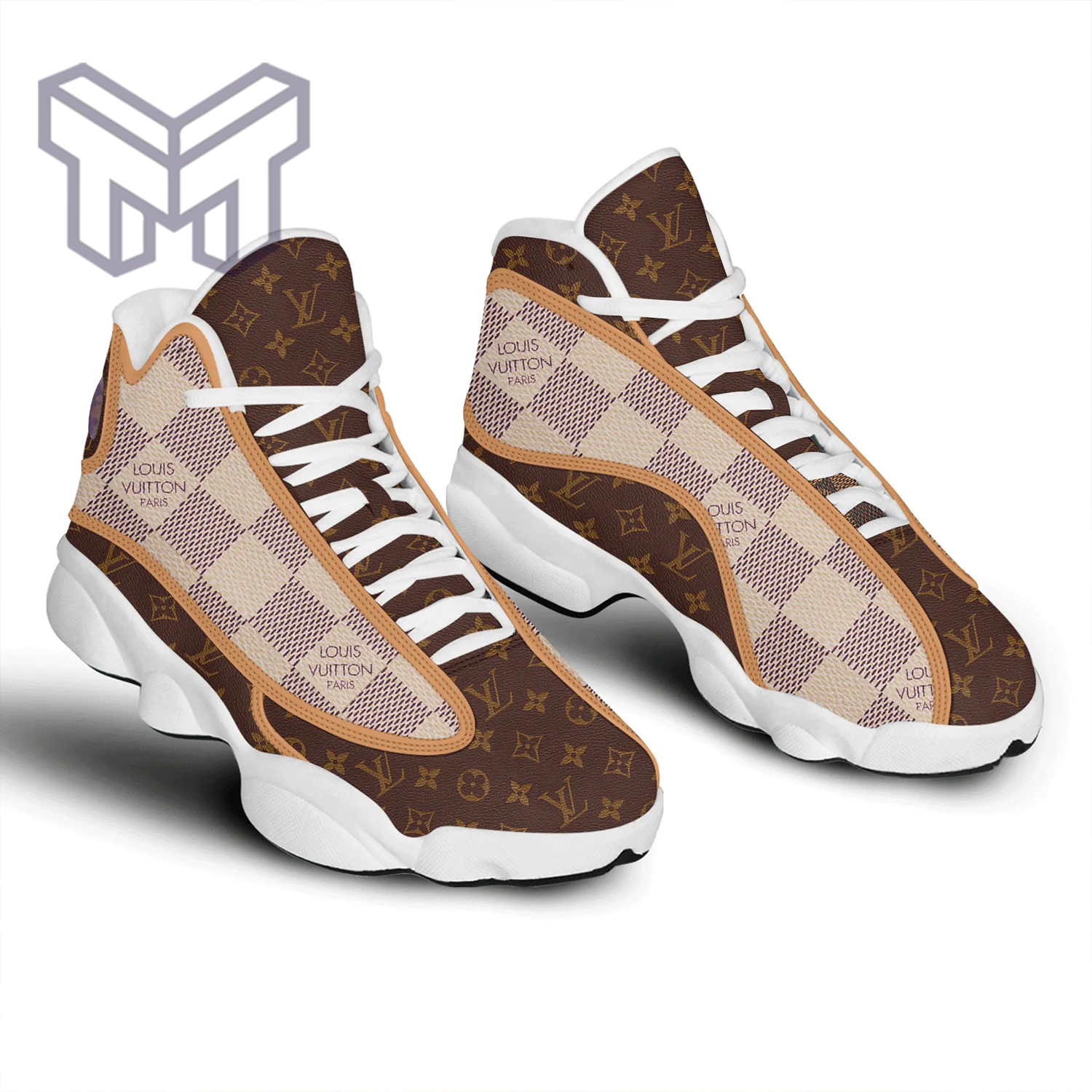 Louis vuitton monogram air jordan 13 sneaker form jordan 13 sneaker hot louis  vuitton sneakers gift for louis … in 2023