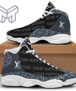 Louis Vuitton LV Black Grey Air Jordan 13 Sneakers Shoes