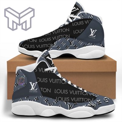 Louis Vuitton LV Black Grey Air Jordan 13 Sneakers Shoes