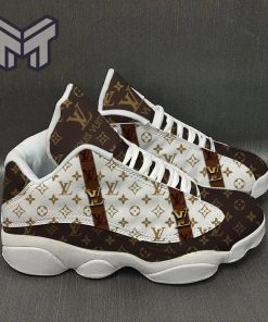 Louis Vuitton LV Brown White Air Jordan 13 Sneakers Shoes