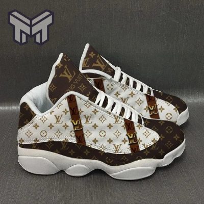 Louis Vuitton LV Brown White Air Jordan 13 Sneakers Shoes