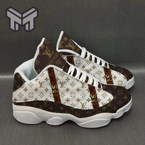 Louis Vuitton LV Brown White Air Jordan 13 Sneakers Shoes