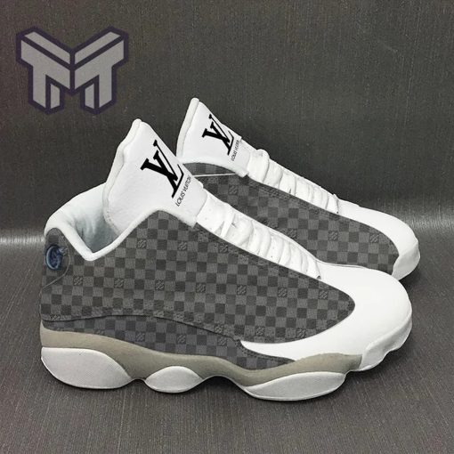 Louis Vuitton LV Grey White Air Jordan 13 Sneakers Shoes