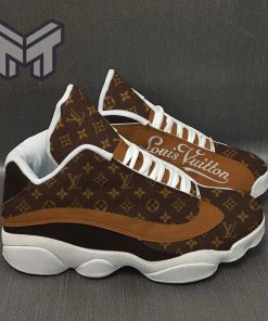 Louis Vuitton LV White Brown Air Jordan 13 Sneakers Shoes