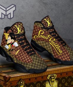 Louis Vuitton Mickey Mouse Air Jordan 13 Sneakers Shoes