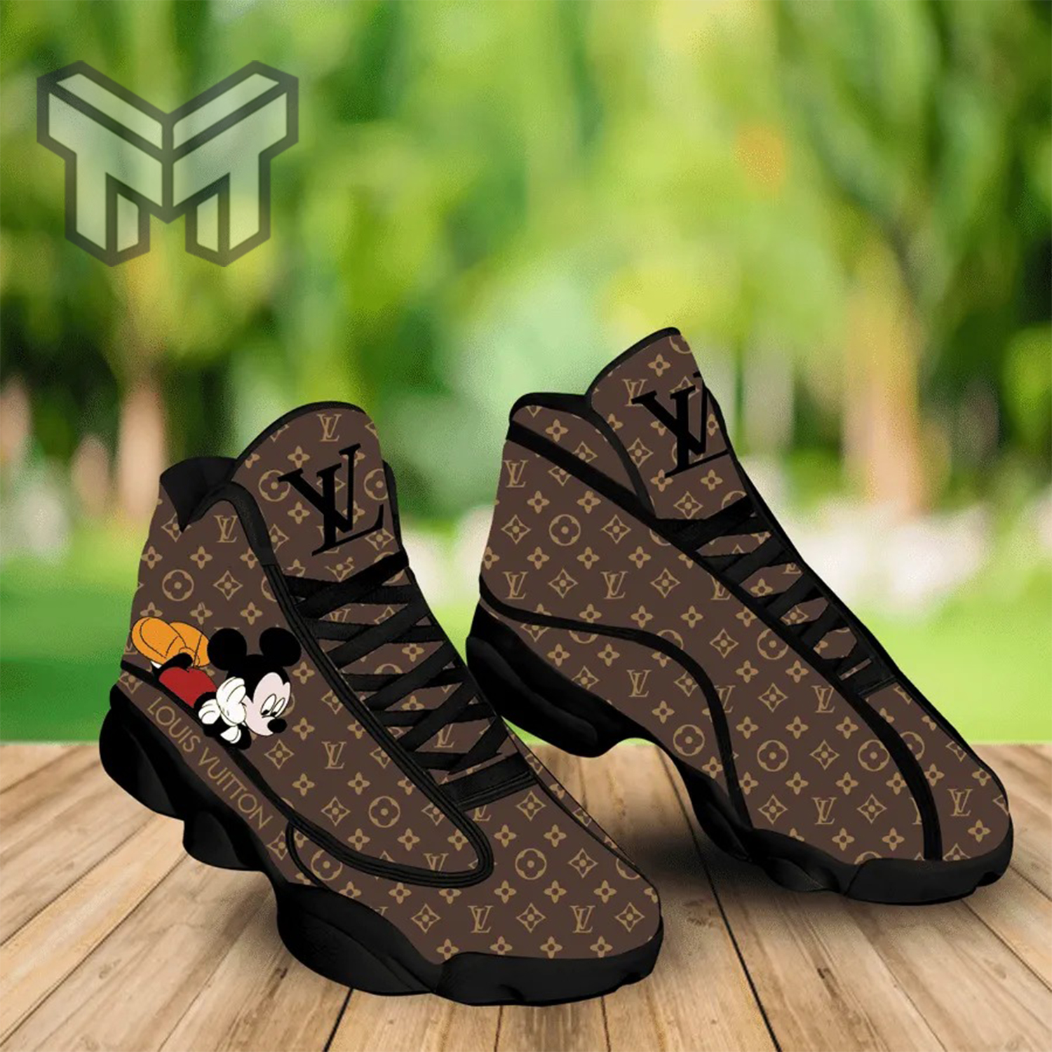 Louis Vuitton Mickey Mouse Disney Air Jordan 13 Sneakers Shoes