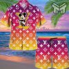 Louis Vuitton Mickey Mouse Disney Orange Luxury Brand Premium Fashion Hawaiian Shirt And Shorts